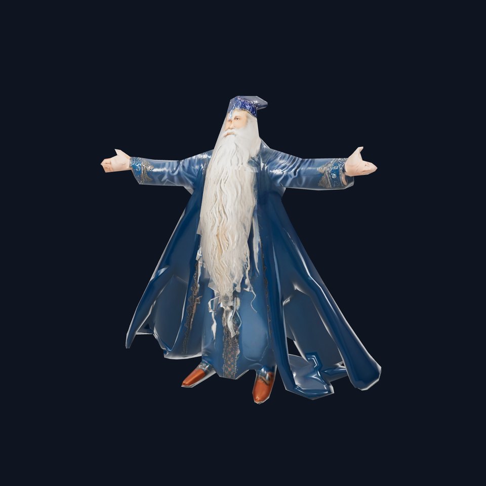 Wizard Character Model Pack with Flowing Beard